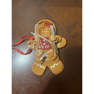 Holiday Time Gingerbread Family Ceramic Measuring Spoon Set 4pc Christmas Time